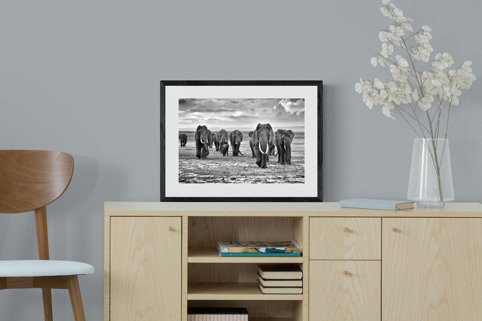 Great Tuskers-Wall_Art-60 x 45cm-Framed Print-Black-Pixalot
