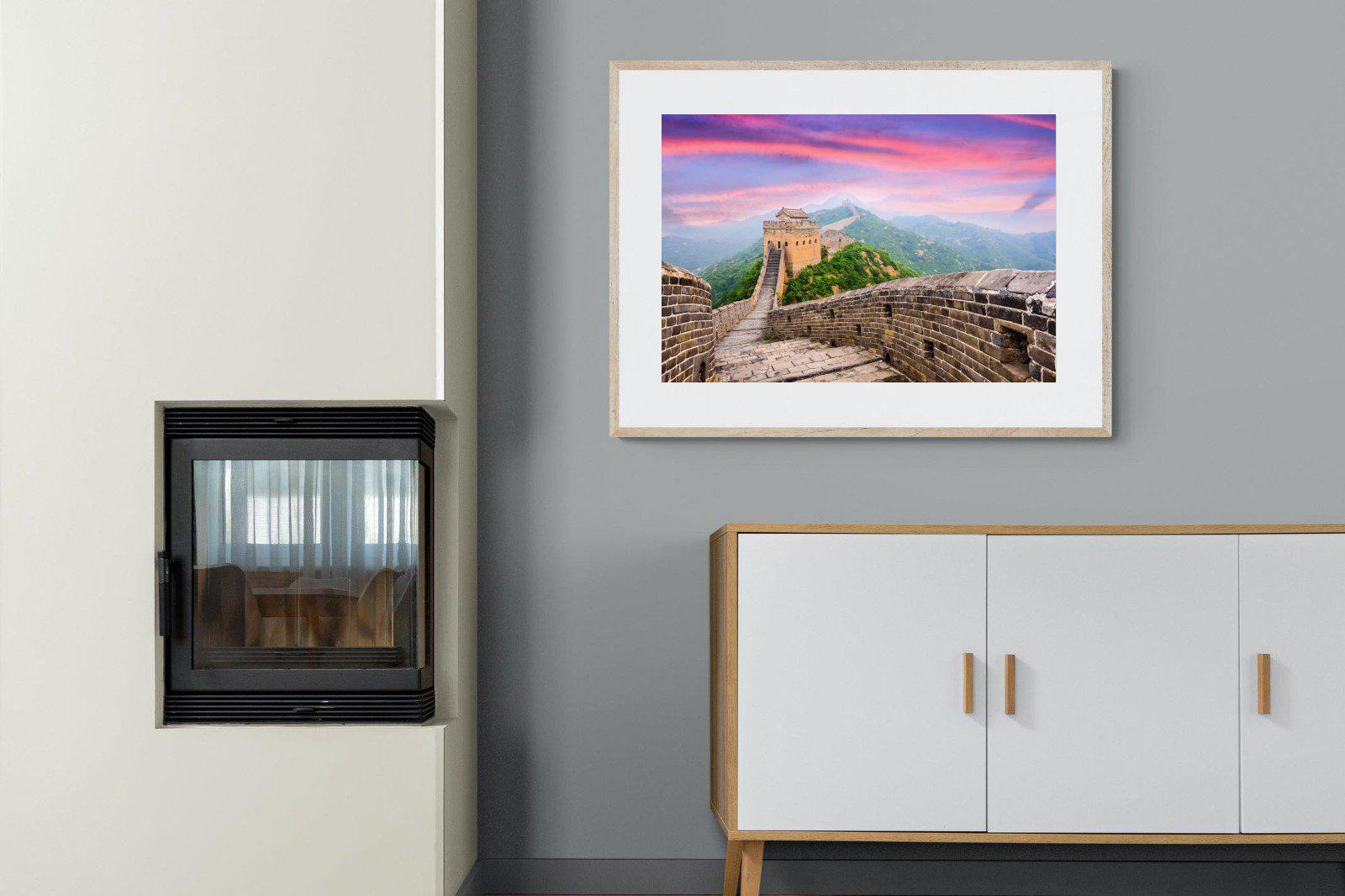 Great Wall-Wall_Art-100 x 75cm-Framed Print-Wood-Pixalot