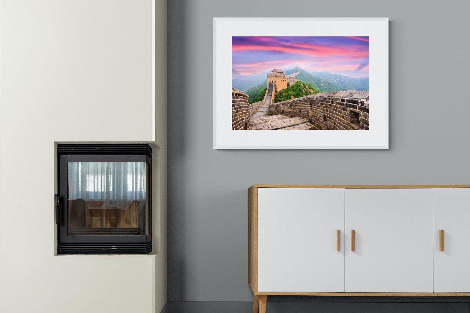 Great Wall-Wall_Art-100 x 75cm-Framed Print-White-Pixalot