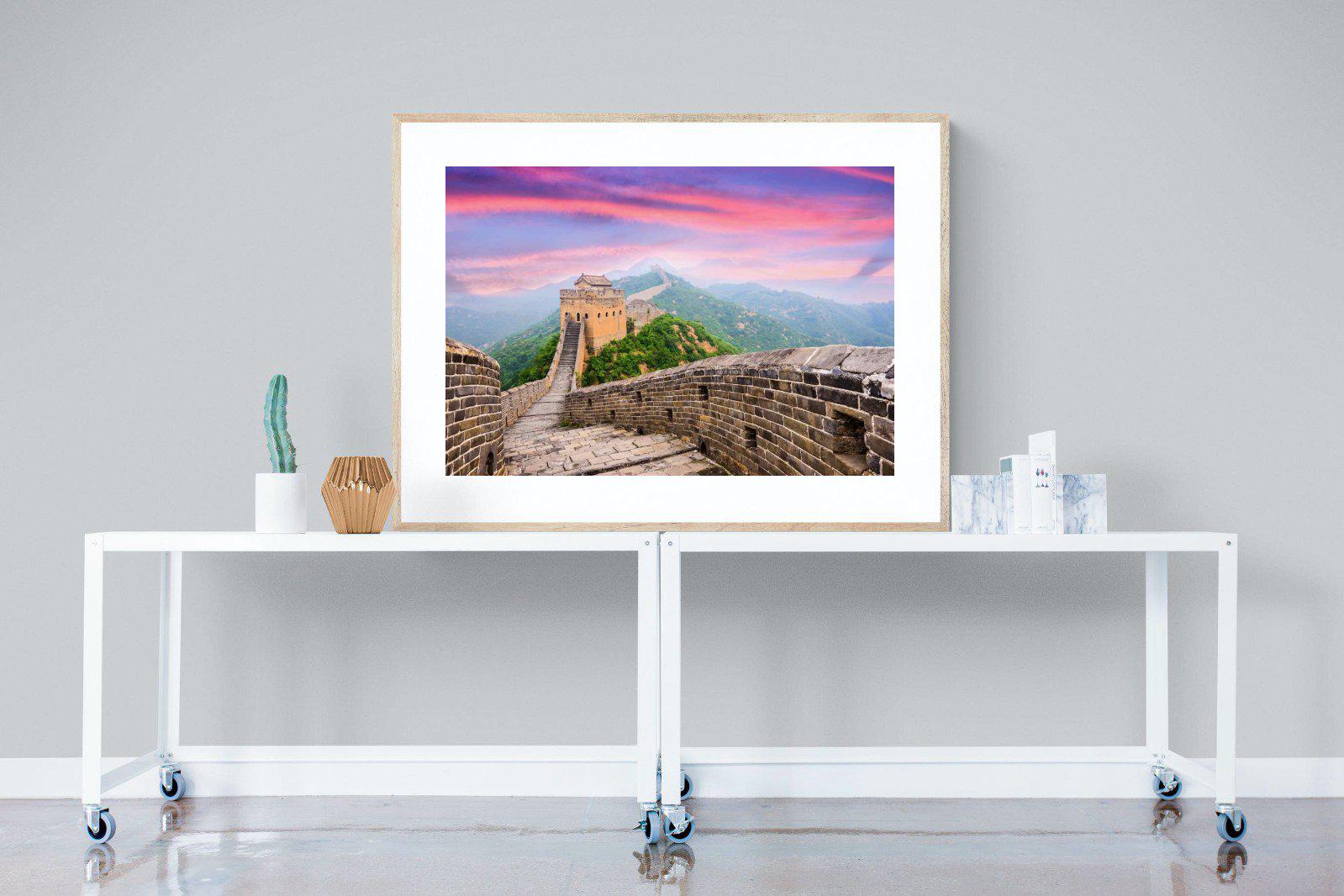 Great Wall-Wall_Art-120 x 90cm-Framed Print-Wood-Pixalot