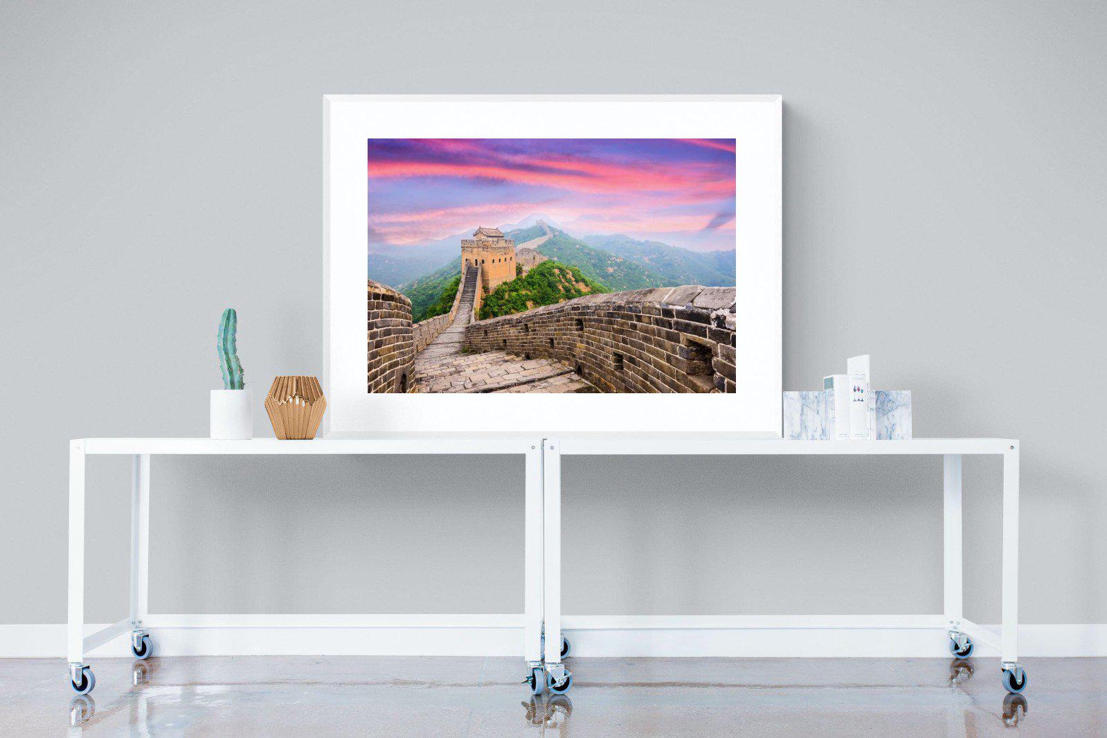 Great Wall-Wall_Art-120 x 90cm-Framed Print-White-Pixalot