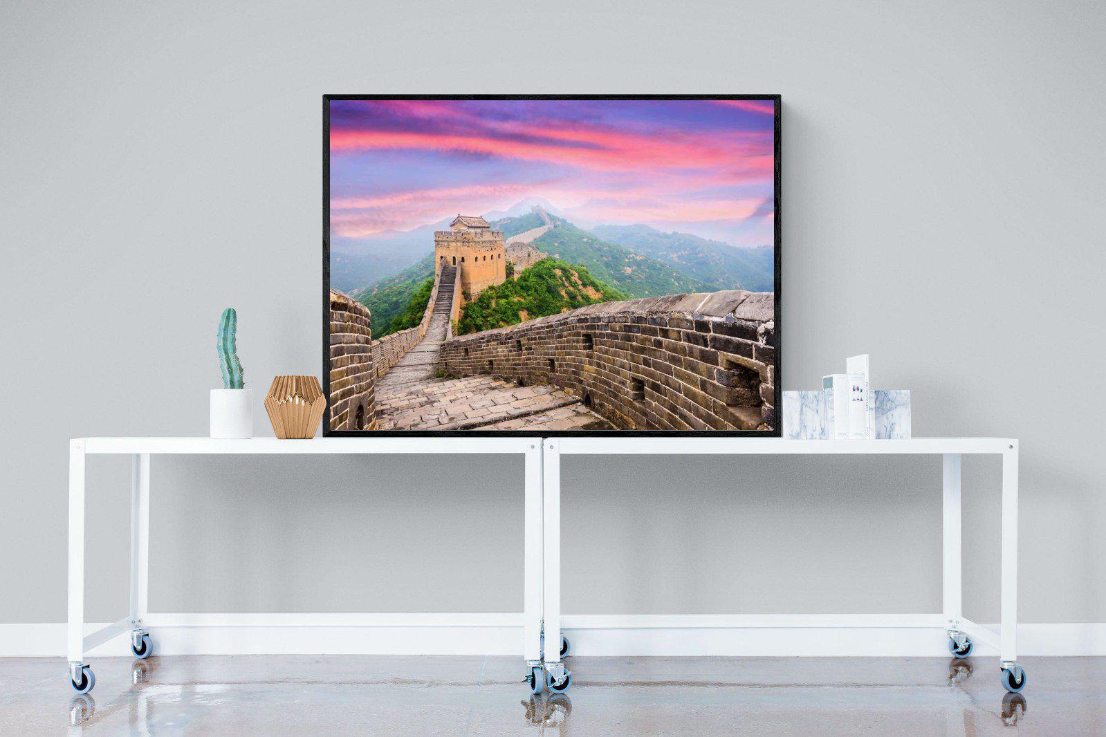 Great Wall-Wall_Art-120 x 90cm-Mounted Canvas-Black-Pixalot