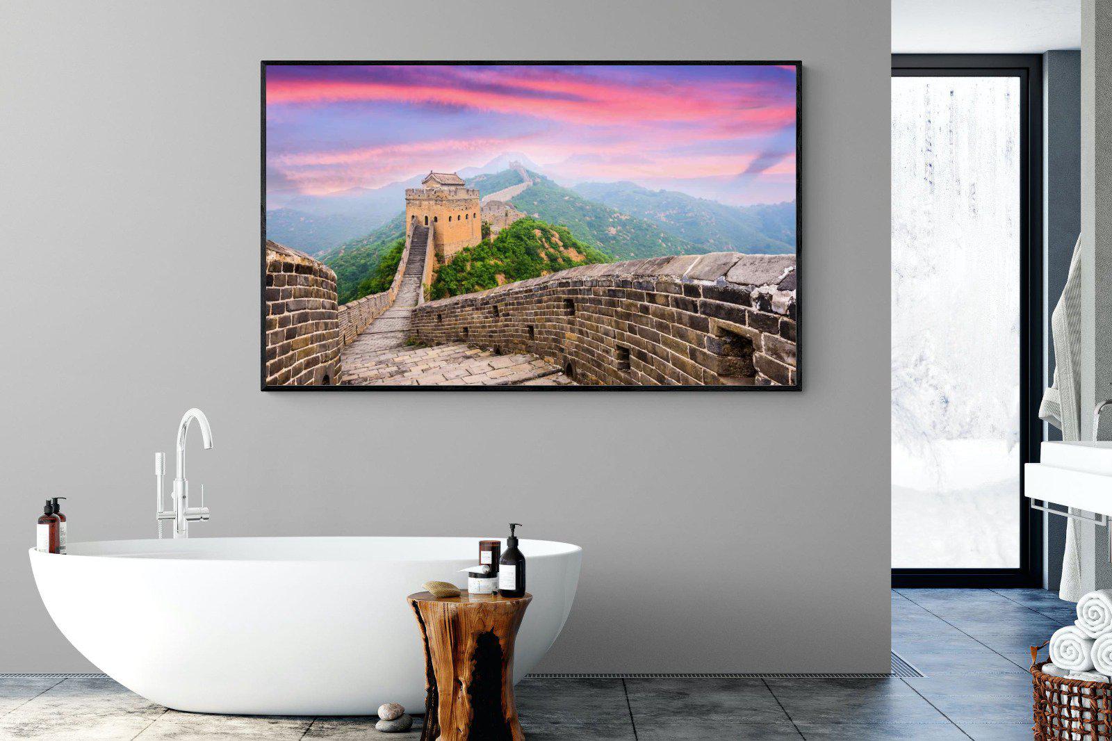 Great Wall-Wall_Art-180 x 110cm-Mounted Canvas-Black-Pixalot