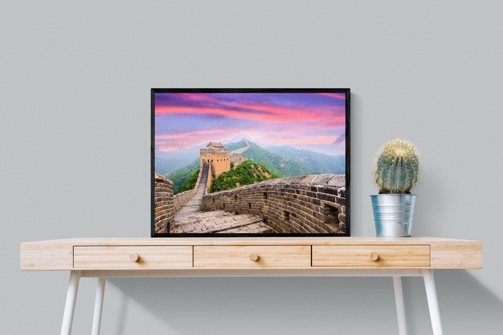 Great Wall-Wall_Art-80 x 60cm-Mounted Canvas-Black-Pixalot