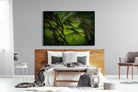 Green Feathers-Wall_Art-150 x 100cm-Mounted Canvas-Black-Pixalot