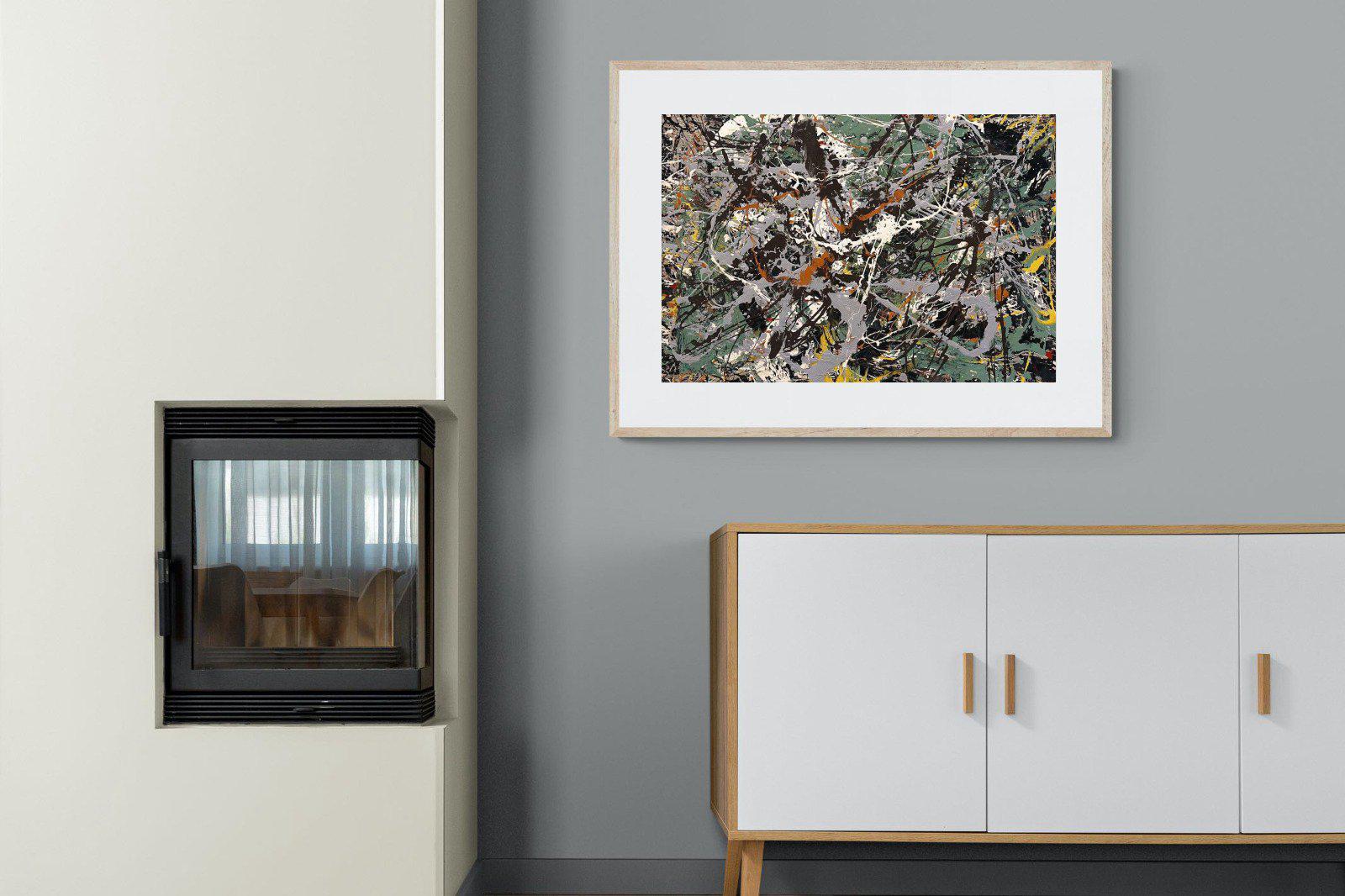 Green Silver-Wall_Art-100 x 75cm-Framed Print-Wood-Pixalot