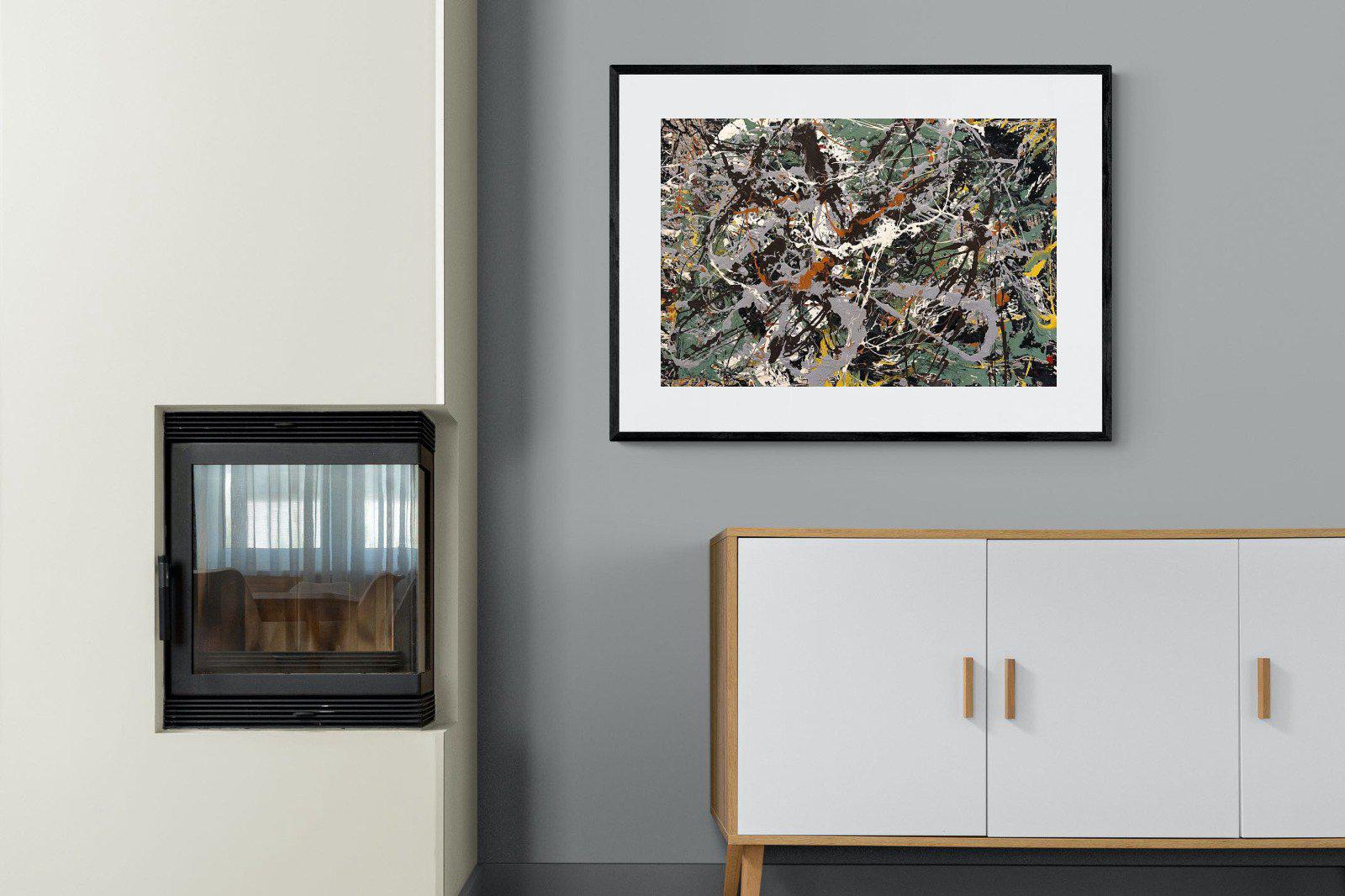 Green Silver-Wall_Art-100 x 75cm-Framed Print-Black-Pixalot