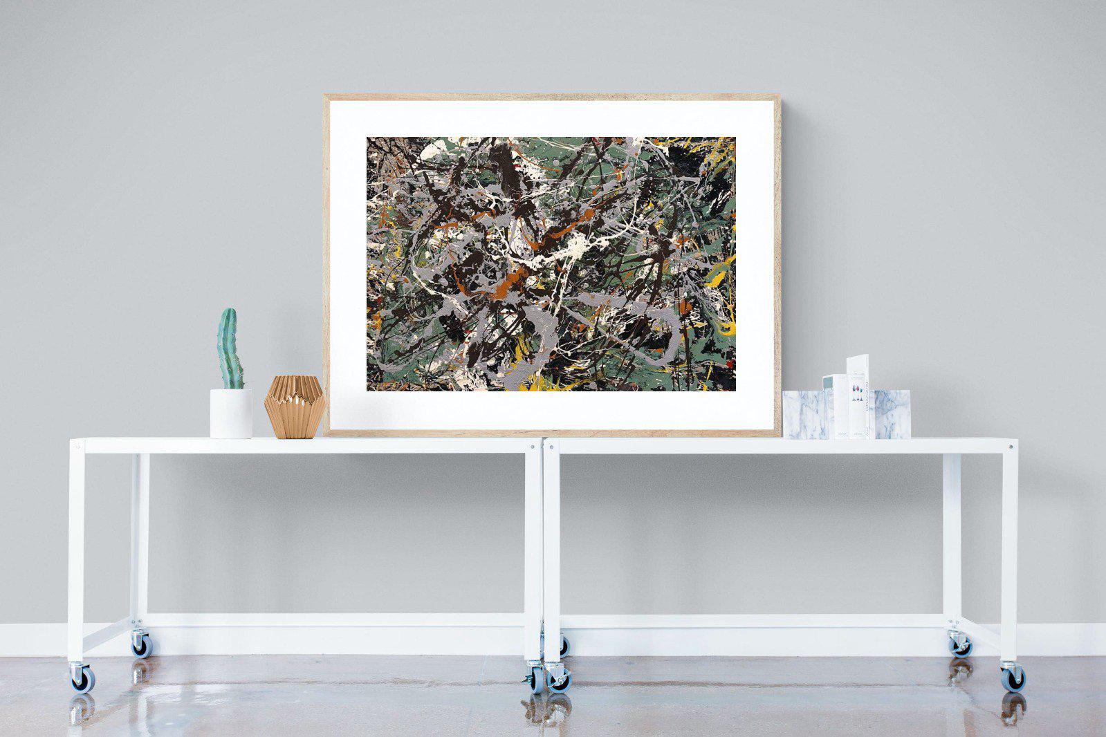 Green Silver-Wall_Art-120 x 90cm-Framed Print-Wood-Pixalot