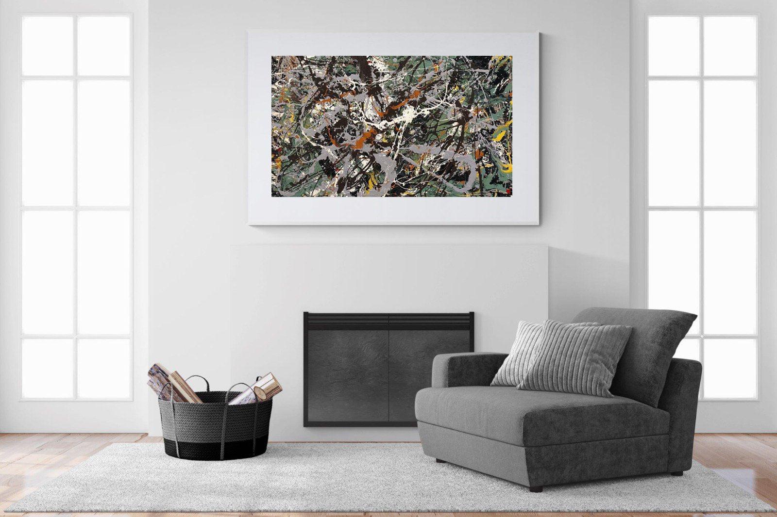 Green Silver-Wall_Art-150 x 100cm-Framed Print-White-Pixalot