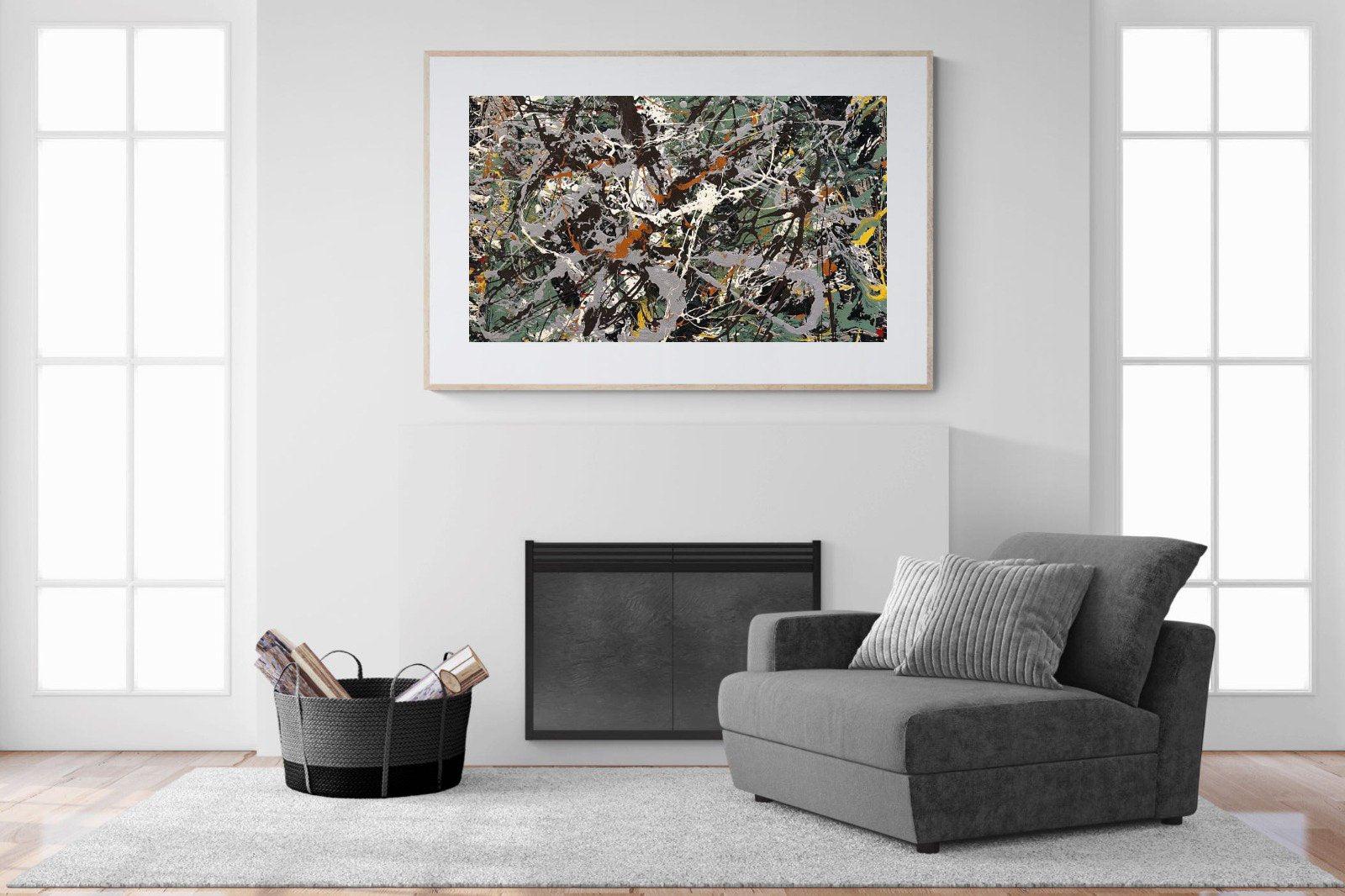 Green Silver-Wall_Art-150 x 100cm-Framed Print-Wood-Pixalot