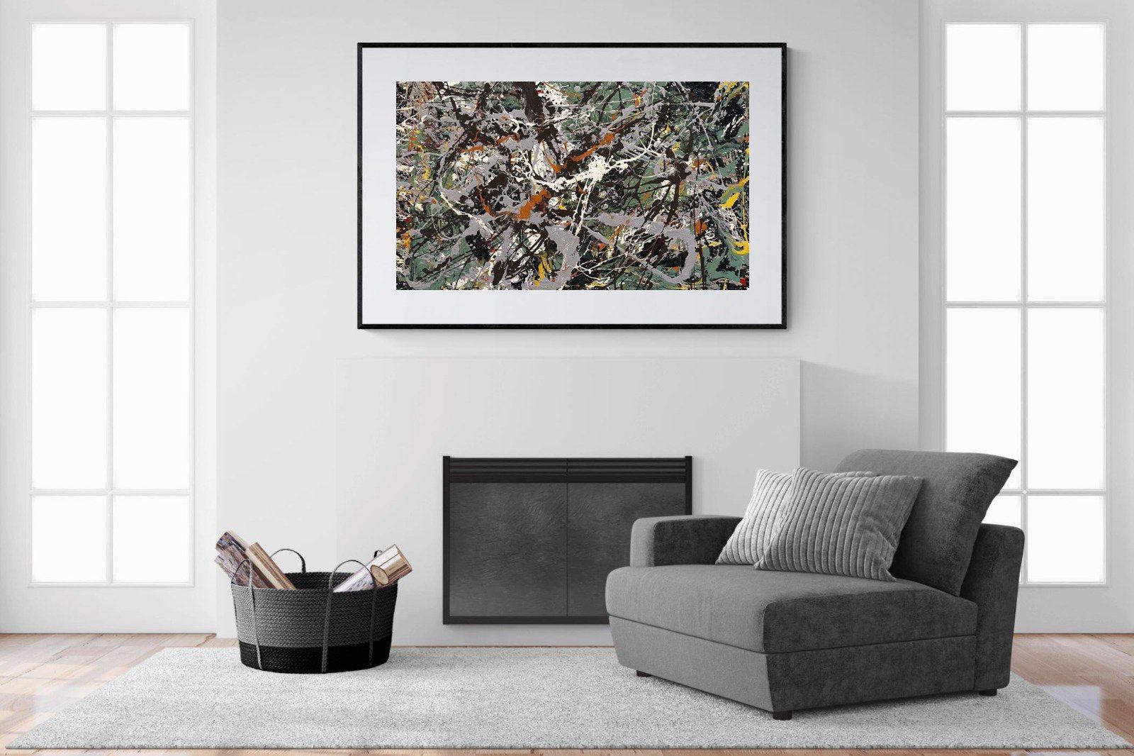 Green Silver-Wall_Art-150 x 100cm-Framed Print-Black-Pixalot