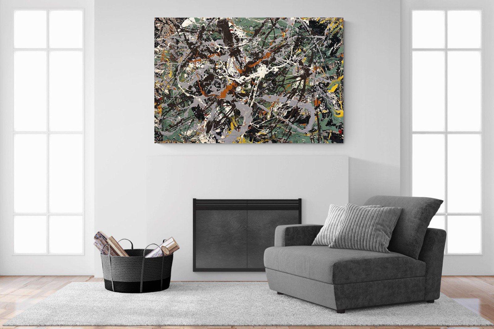 Green Silver-Wall_Art-150 x 100cm-Mounted Canvas-No Frame-Pixalot