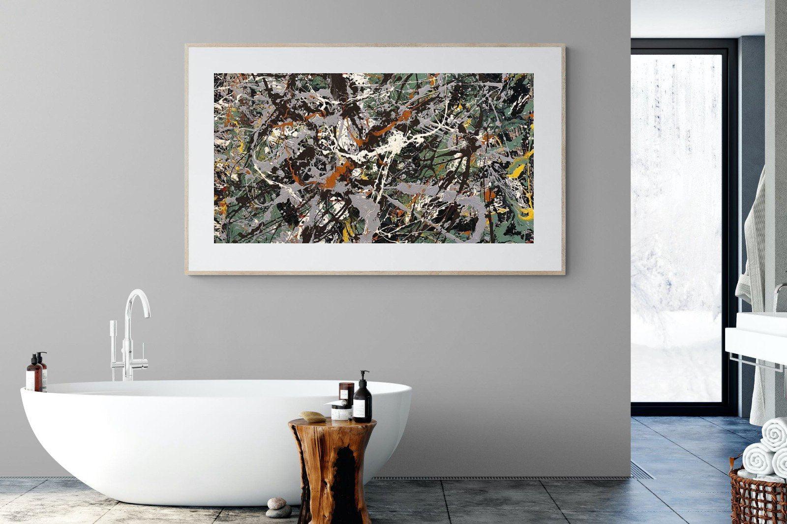 Green Silver-Wall_Art-180 x 110cm-Framed Print-Wood-Pixalot