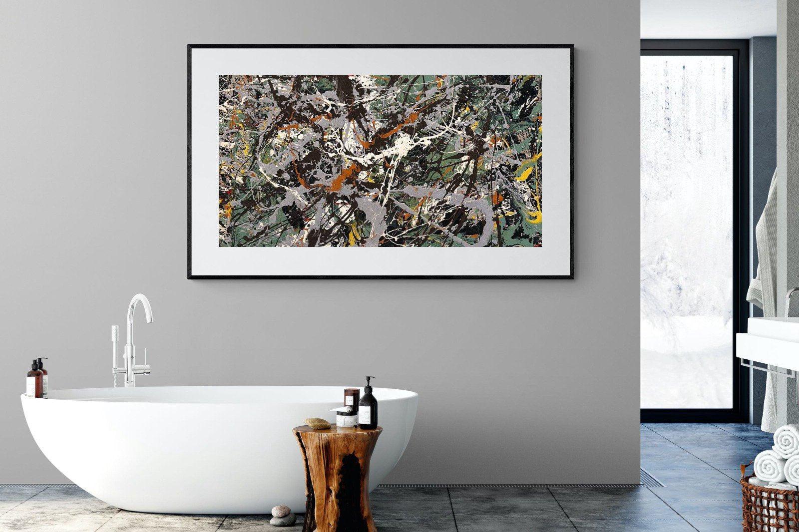 Green Silver-Wall_Art-180 x 110cm-Framed Print-Black-Pixalot
