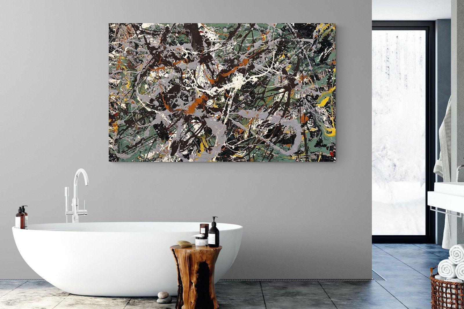 Green Silver-Wall_Art-180 x 110cm-Mounted Canvas-No Frame-Pixalot