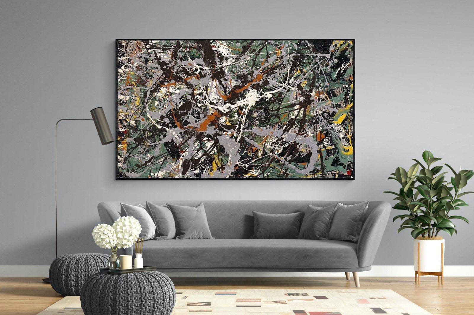 Green Silver-Wall_Art-220 x 130cm-Mounted Canvas-Black-Pixalot