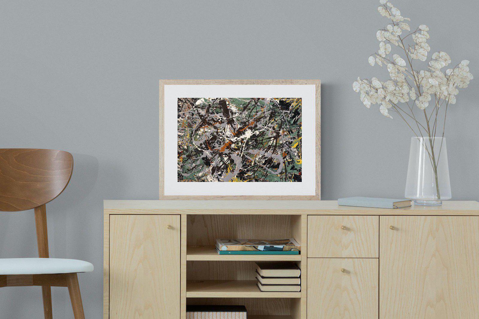 Green Silver-Wall_Art-60 x 45cm-Framed Print-Wood-Pixalot