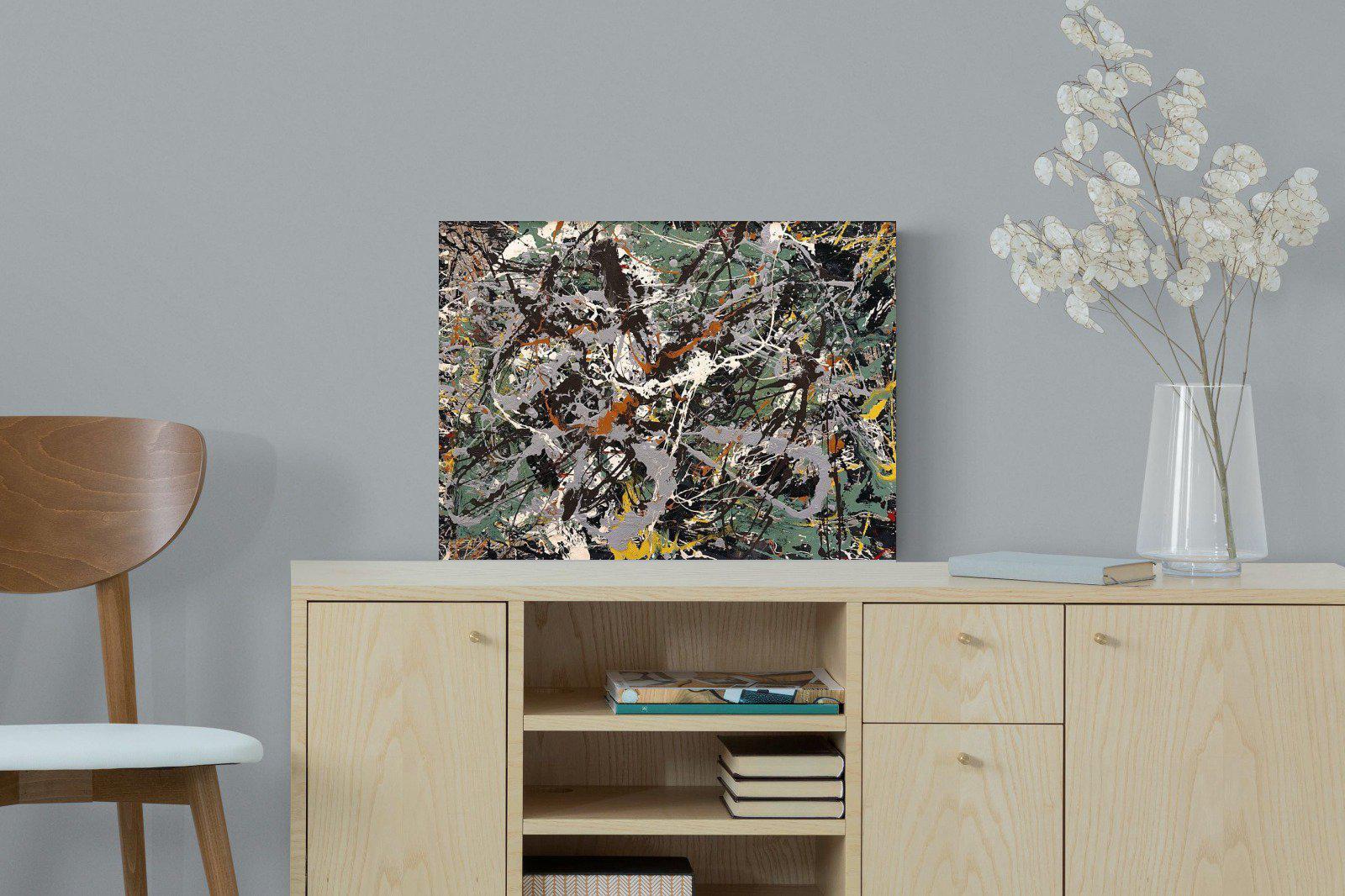 Green Silver-Wall_Art-60 x 45cm-Mounted Canvas-No Frame-Pixalot