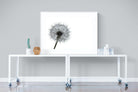 Grey Dandelion-Wall_Art-120 x 90cm-Framed Print-White-Pixalot