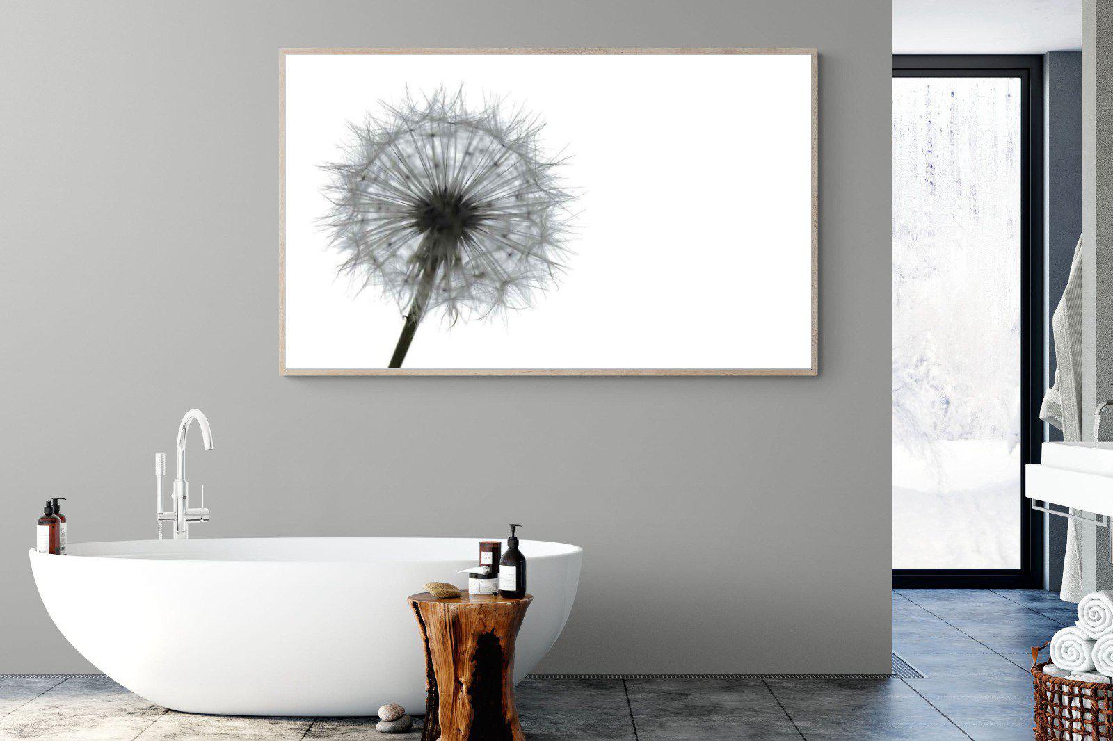 Grey Dandelion-Wall_Art-180 x 110cm-Mounted Canvas-Wood-Pixalot