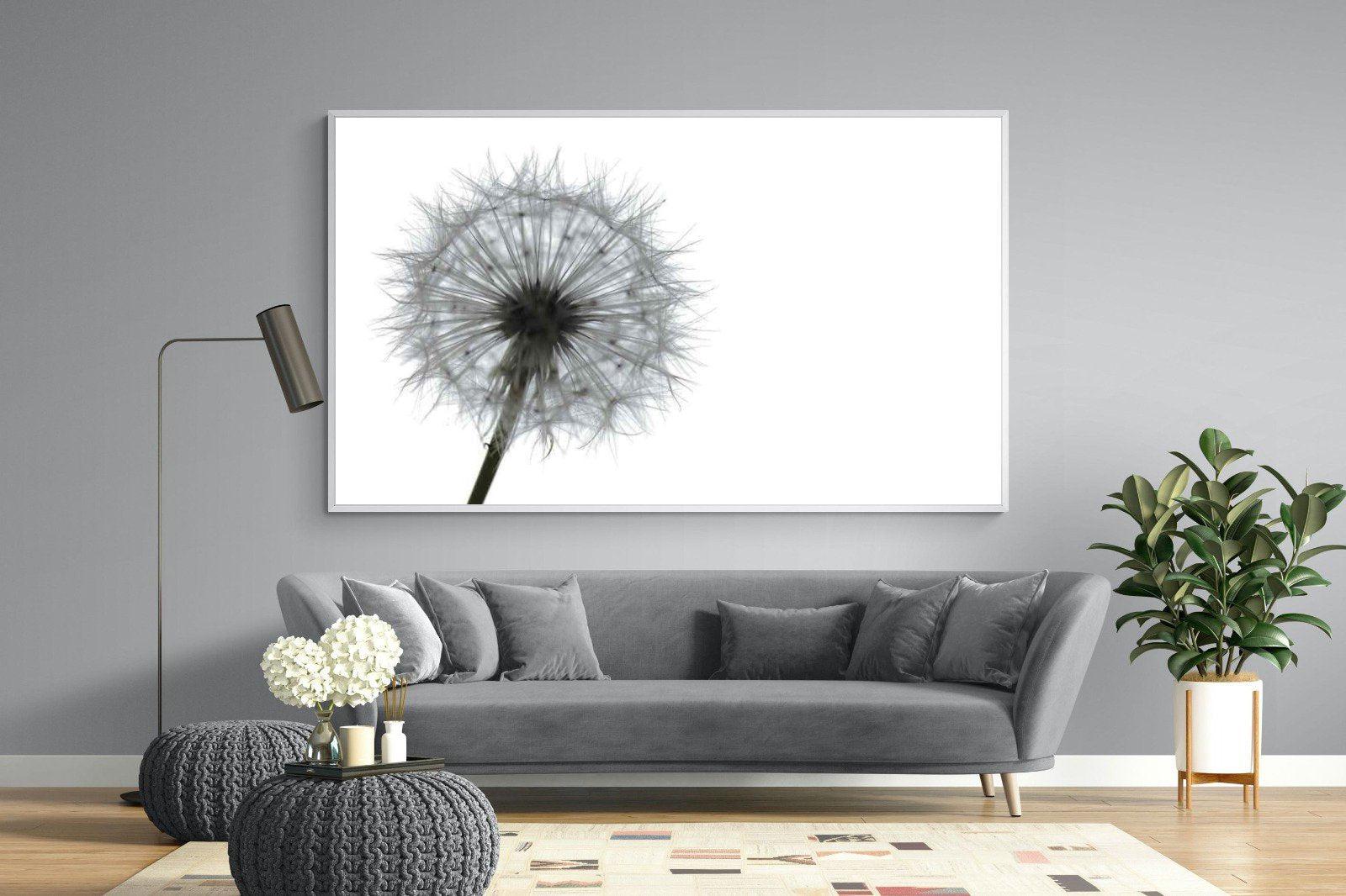 Grey Dandelion-Wall_Art-220 x 130cm-Mounted Canvas-White-Pixalot