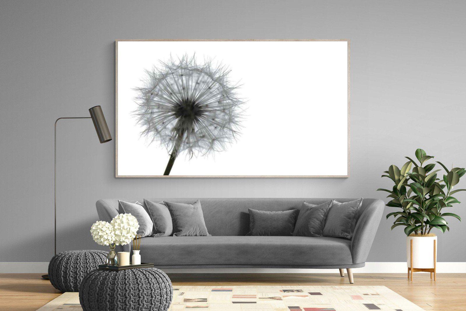 Grey Dandelion-Wall_Art-220 x 130cm-Mounted Canvas-Wood-Pixalot