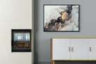 Grey & Gold Marble-Wall_Art-100 x 75cm-Mounted Canvas-Black-Pixalot