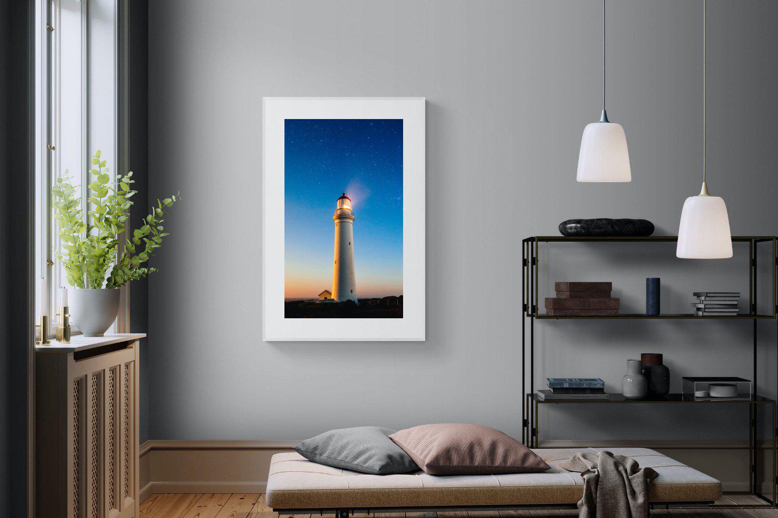 Guiding Light-Wall_Art-100 x 150cm-Framed Print-White-Pixalot