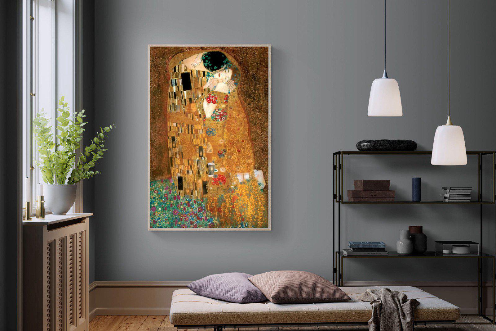 Gustav Klimt The Kiss-Wall_Art-120 x 180cm-Mounted Canvas-Wood-Pixalot
