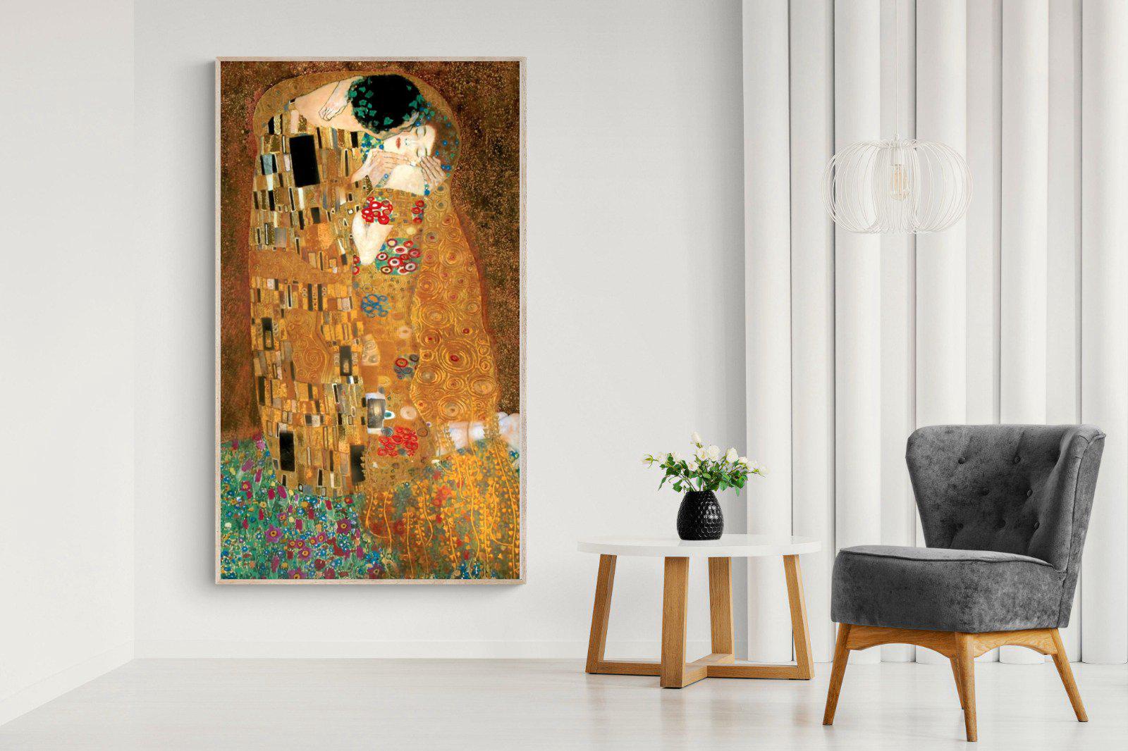 Gustav Klimt The Kiss-Wall_Art-130 x 220cm-Mounted Canvas-Wood-Pixalot