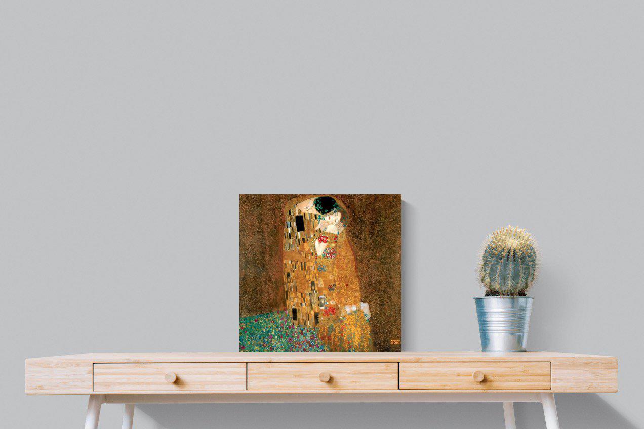 Gustav Klimt The Kiss-Wall_Art-50 x 50cm-Mounted Canvas-No Frame-Pixalot