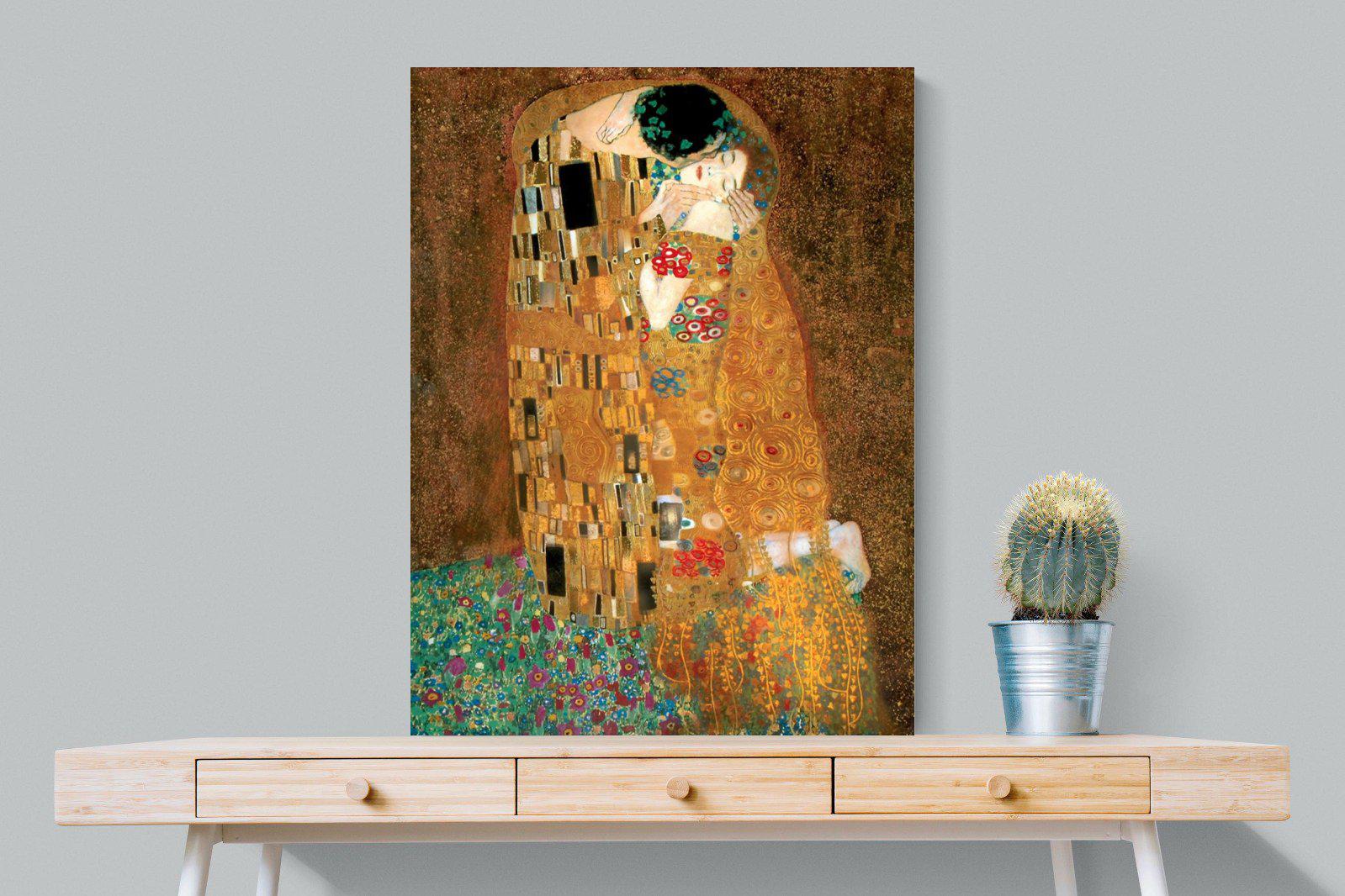Gustav Klimt The Kiss-Wall_Art-75 x 100cm-Mounted Canvas-No Frame-Pixalot