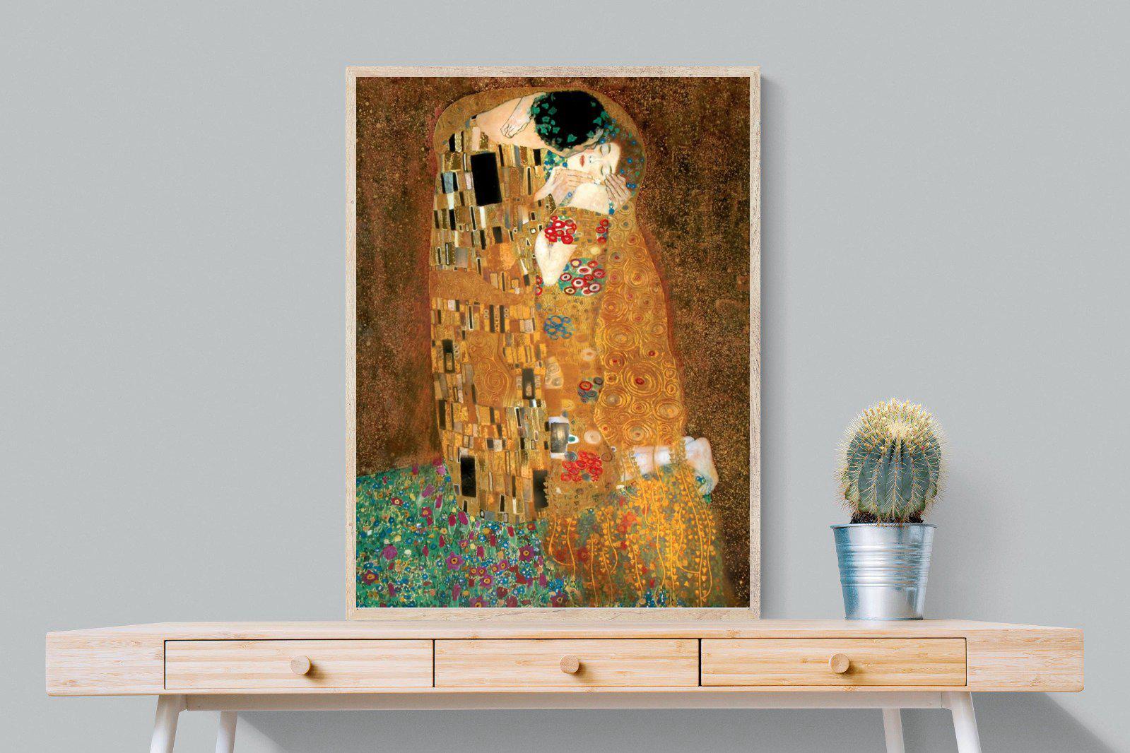 Gustav Klimt The Kiss-Wall_Art-75 x 100cm-Mounted Canvas-Wood-Pixalot