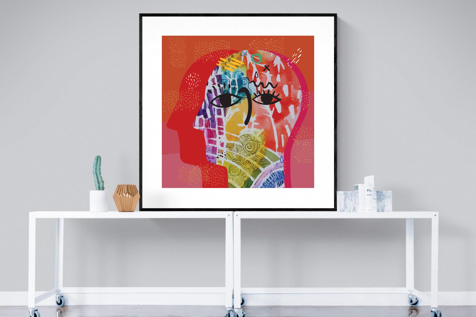 Happiness-Wall_Art-120 x 120cm-Framed Print-Black-Pixalot
