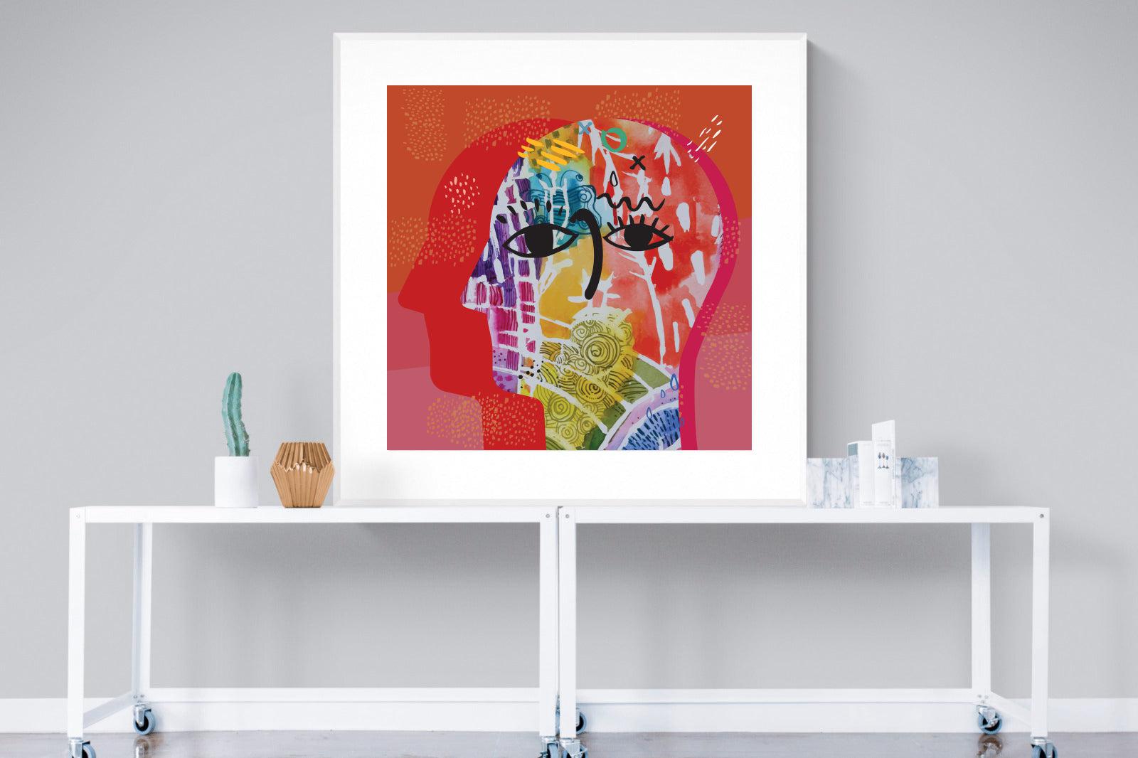 Happiness-Wall_Art-120 x 120cm-Framed Print-White-Pixalot