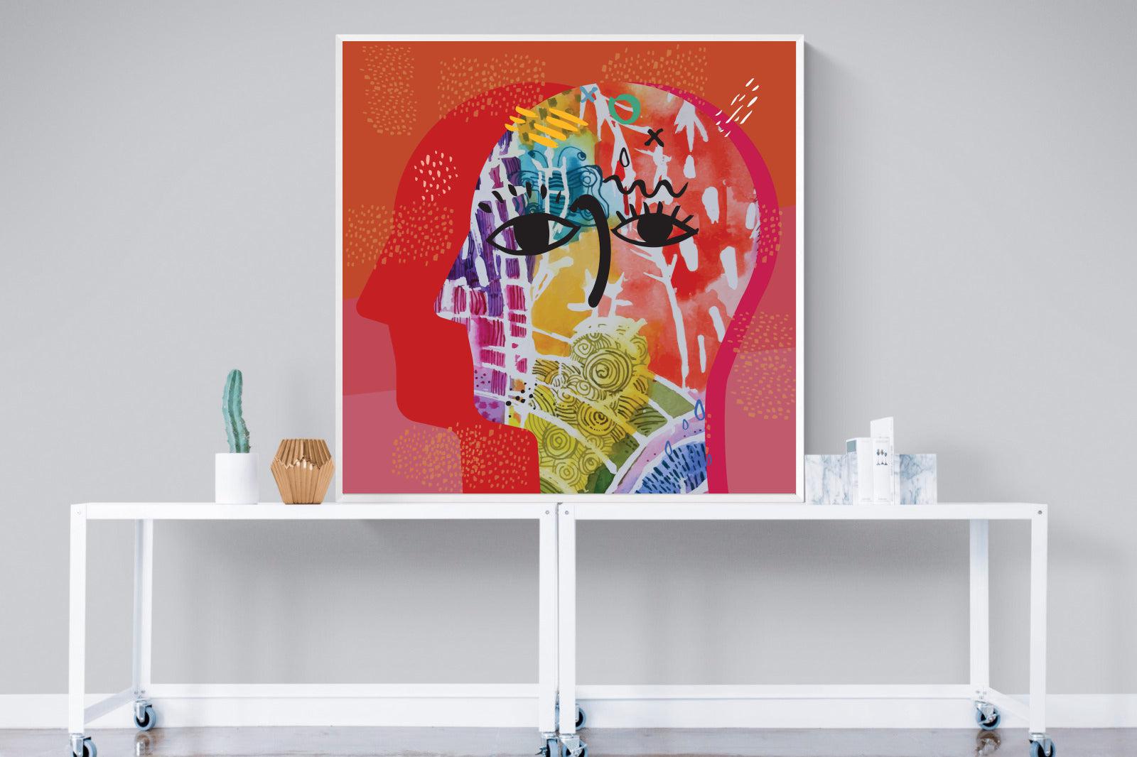 Happiness-Wall_Art-120 x 120cm-Mounted Canvas-White-Pixalot