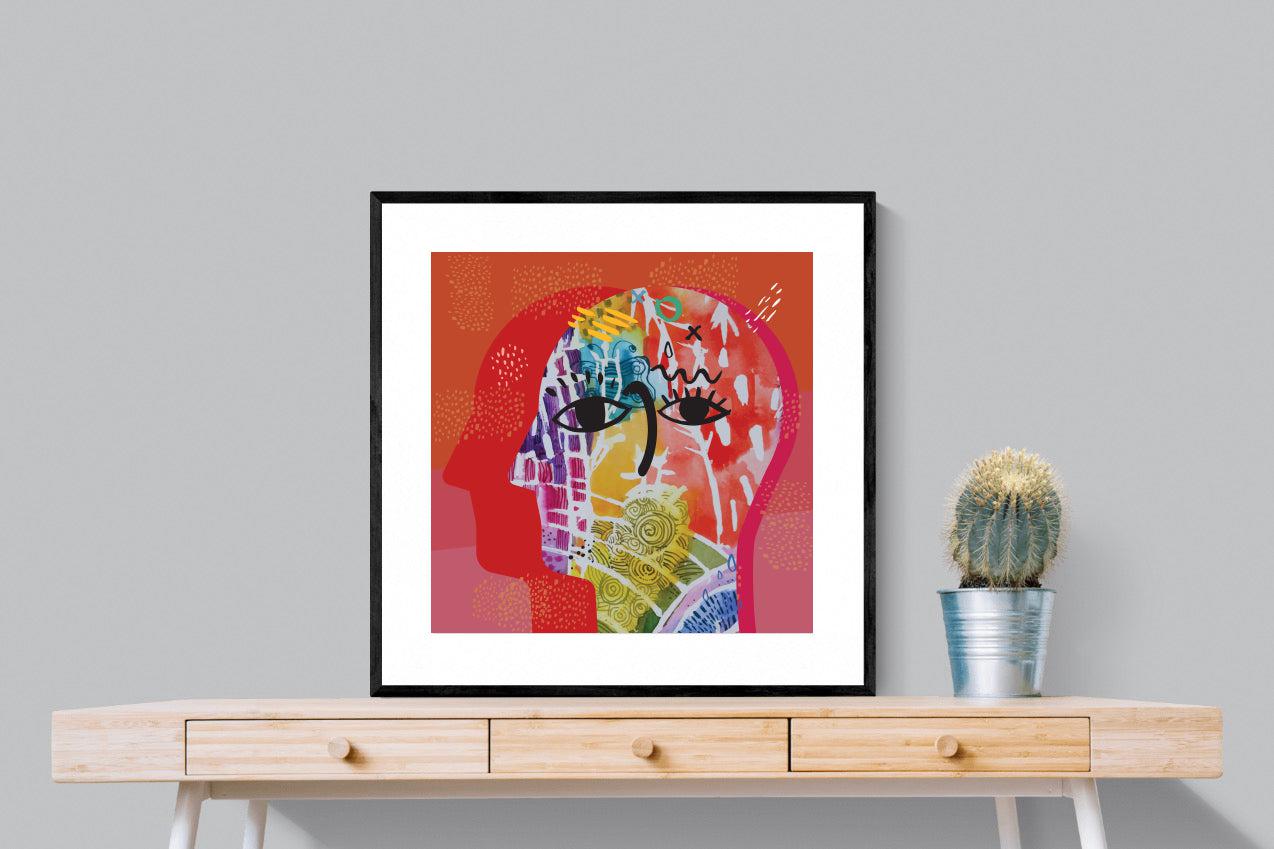 Happiness-Wall_Art-80 x 80cm-Framed Print-Black-Pixalot