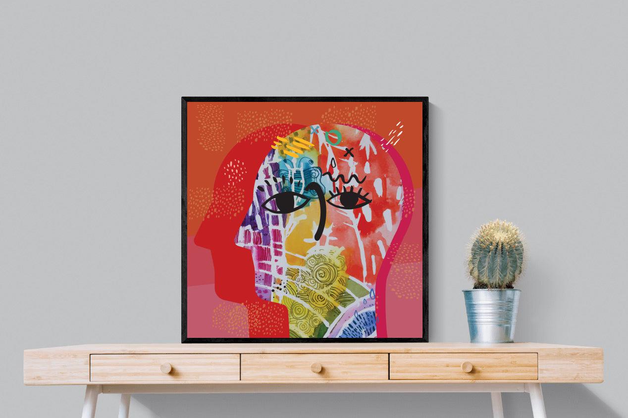 Happiness-Wall_Art-80 x 80cm-Mounted Canvas-Black-Pixalot