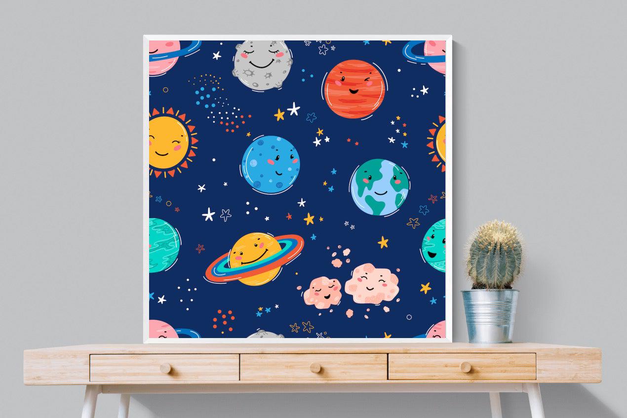 Happy Planets-Wall_Art-100 x 100cm-Mounted Canvas-White-Pixalot