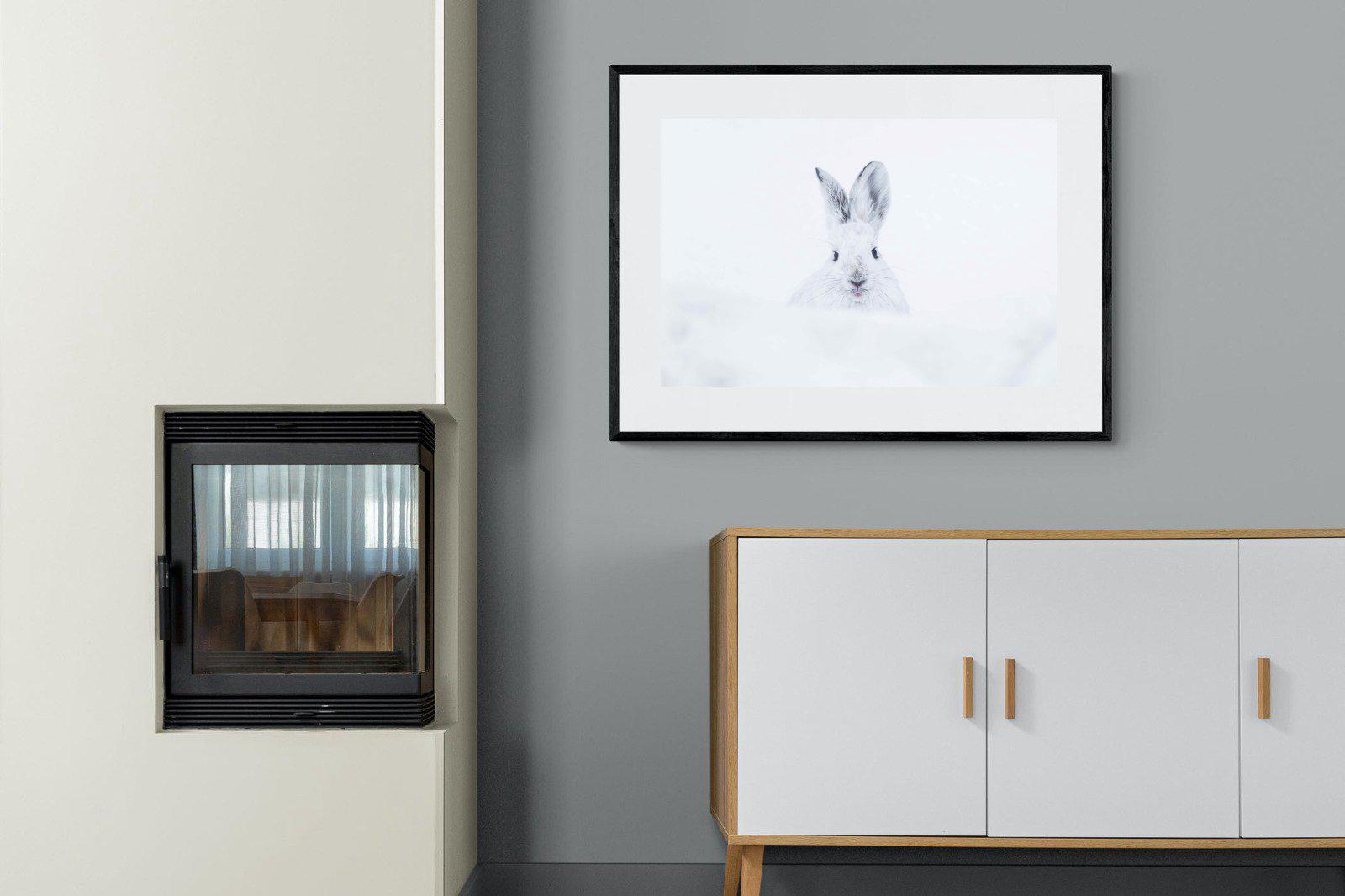 Hare-Wall_Art-100 x 75cm-Framed Print-Black-Pixalot