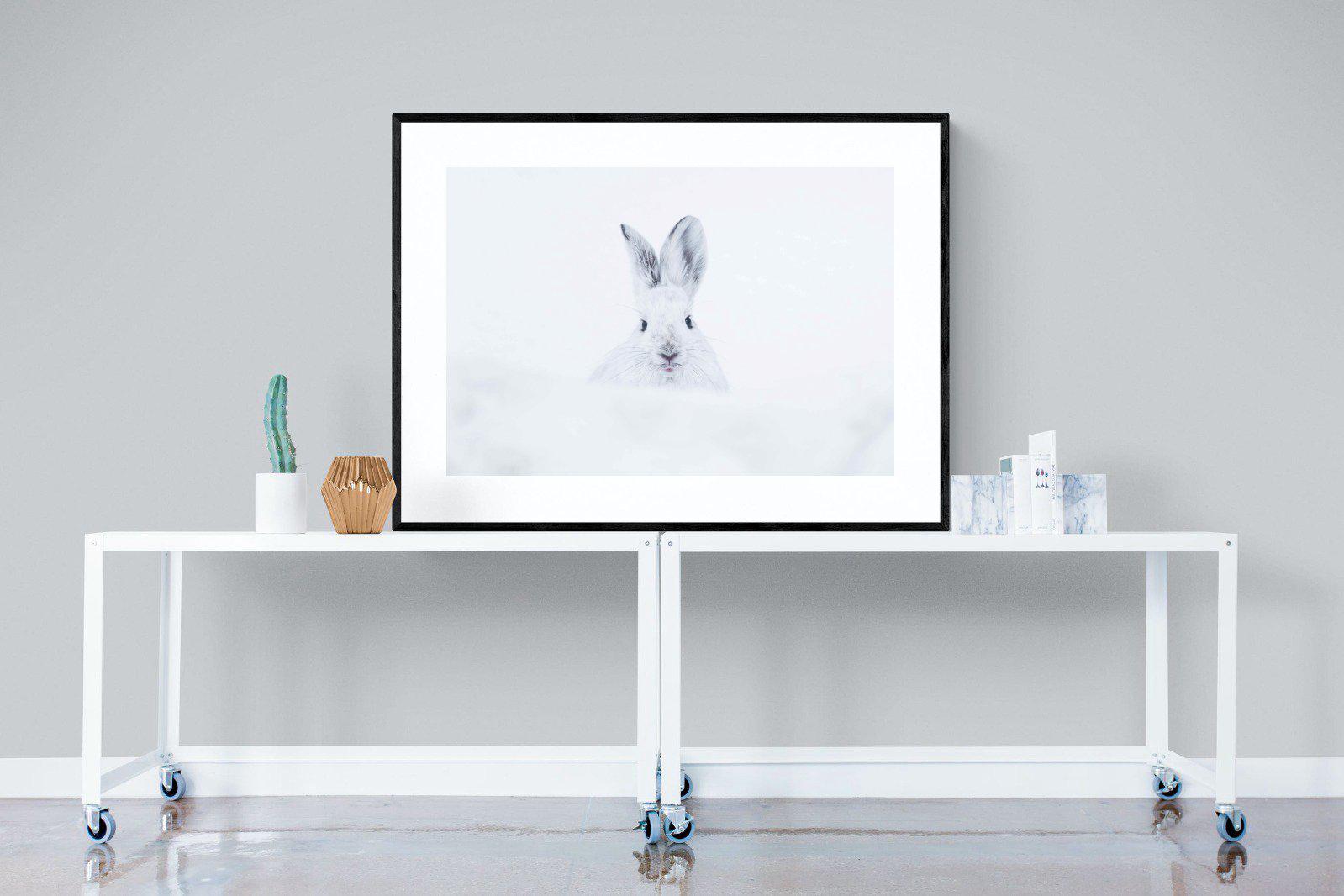 Hare-Wall_Art-120 x 90cm-Framed Print-Black-Pixalot