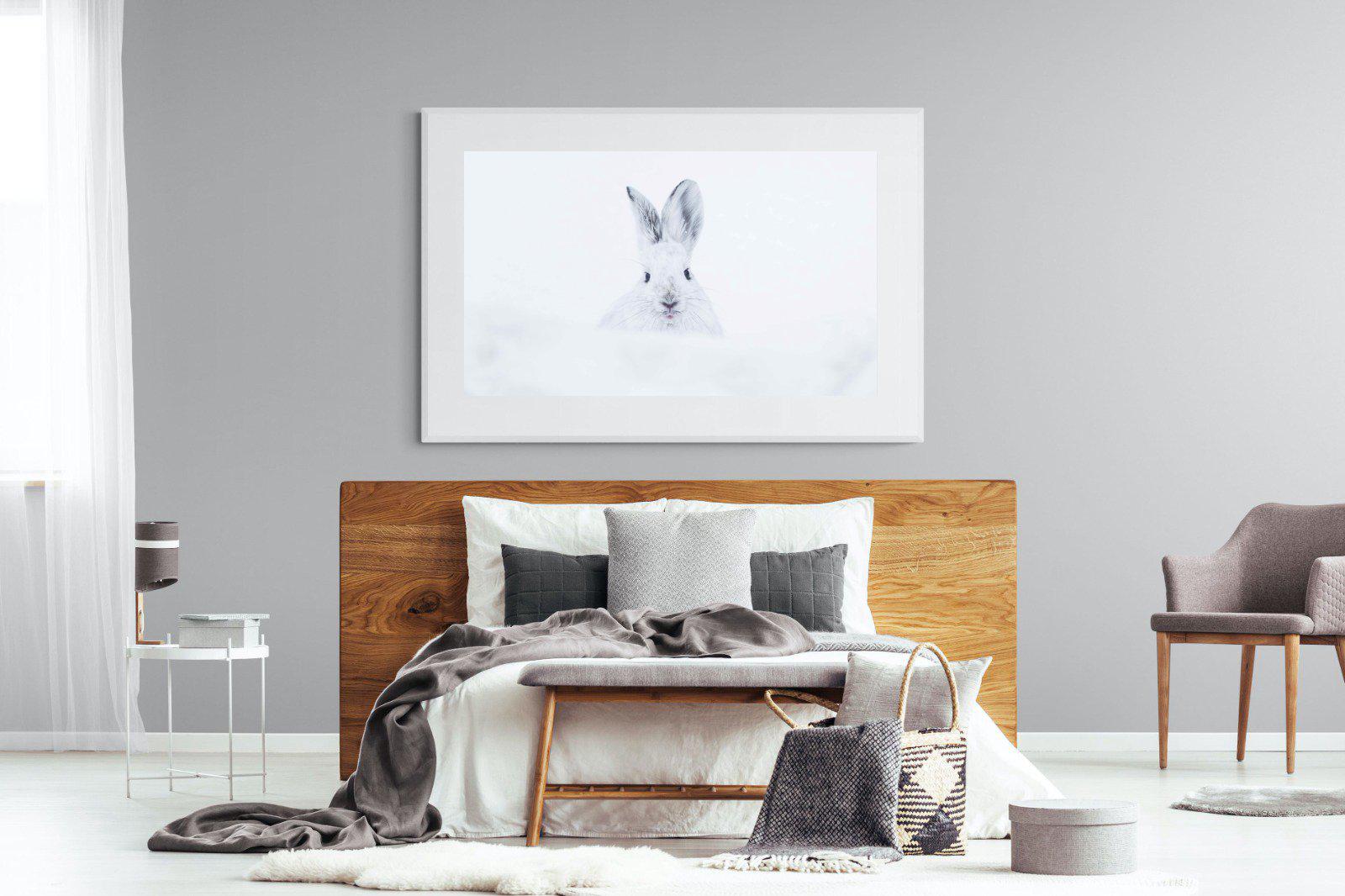 Hare-Wall_Art-150 x 100cm-Framed Print-White-Pixalot