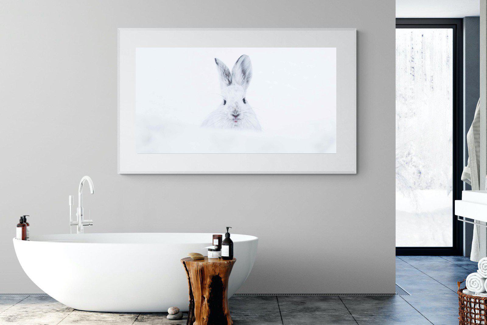 Hare-Wall_Art-180 x 110cm-Framed Print-White-Pixalot