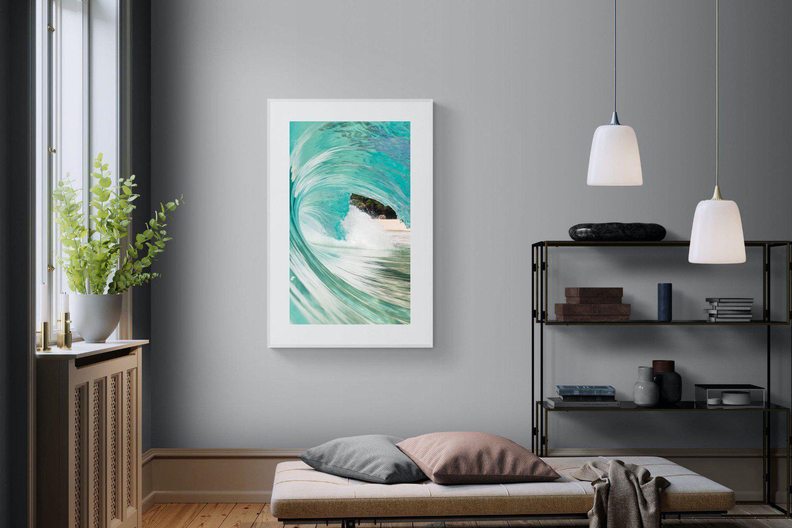 Heart of the Wave-Wall_Art-100 x 150cm-Framed Print-White-Pixalot