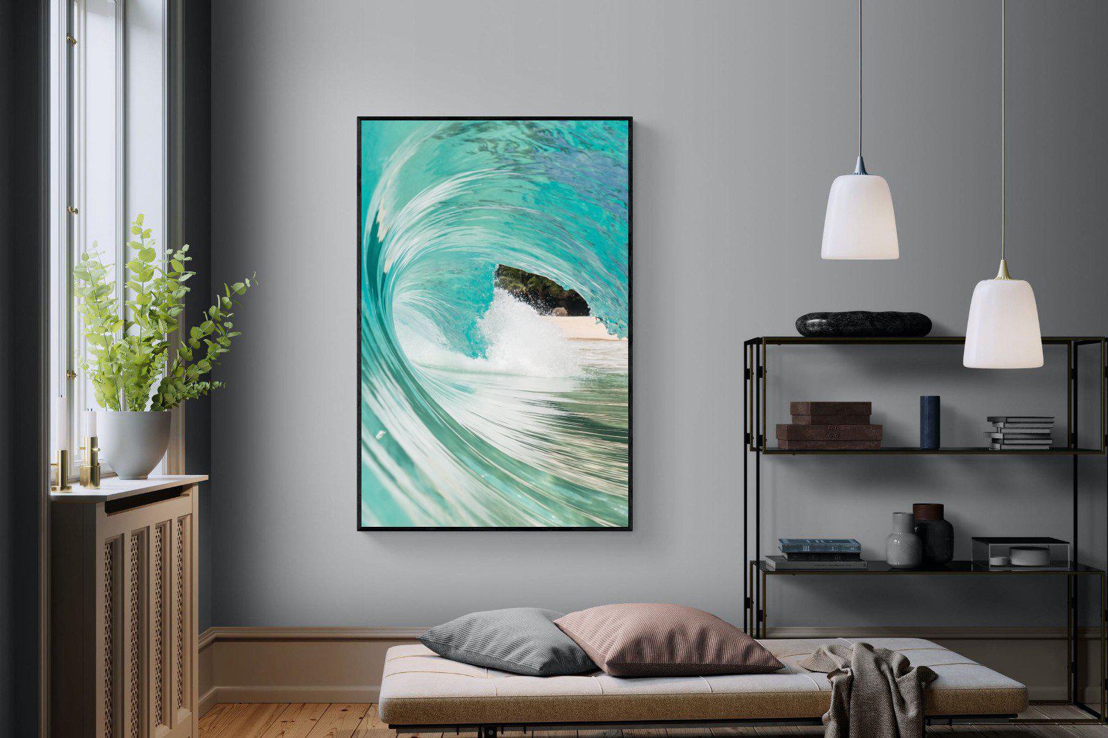 Heart of the Wave-Wall_Art-120 x 180cm-Mounted Canvas-Black-Pixalot