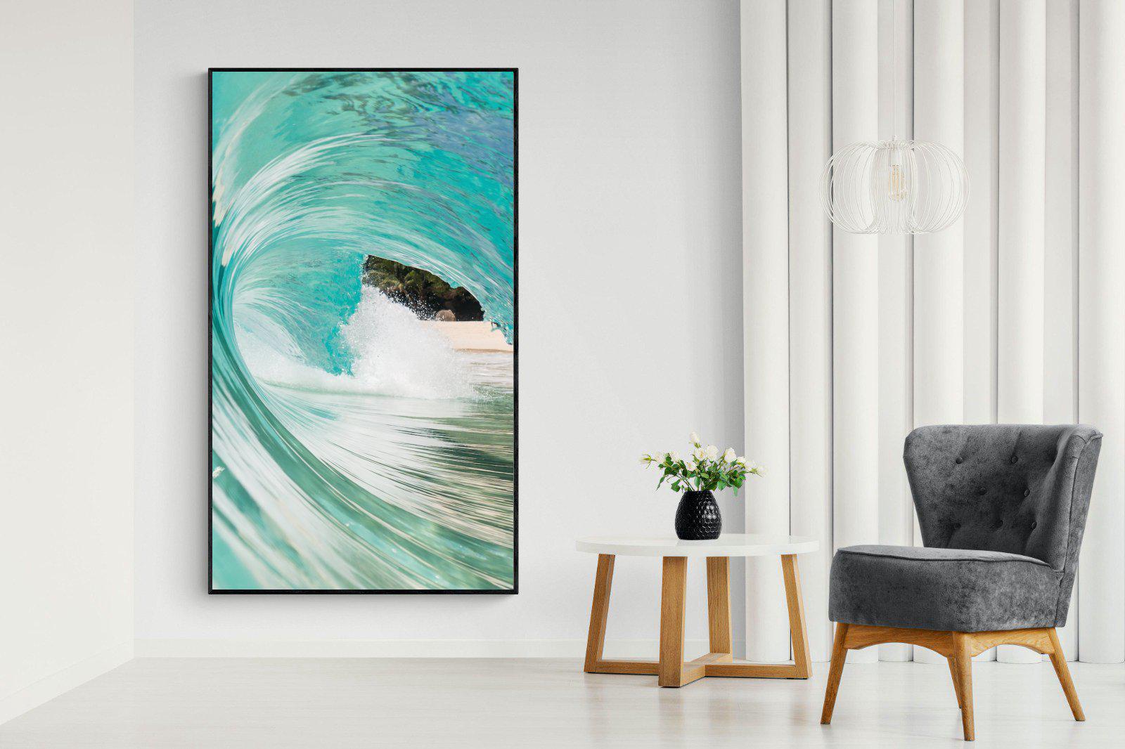 Heart of the Wave-Wall_Art-130 x 220cm-Mounted Canvas-Black-Pixalot