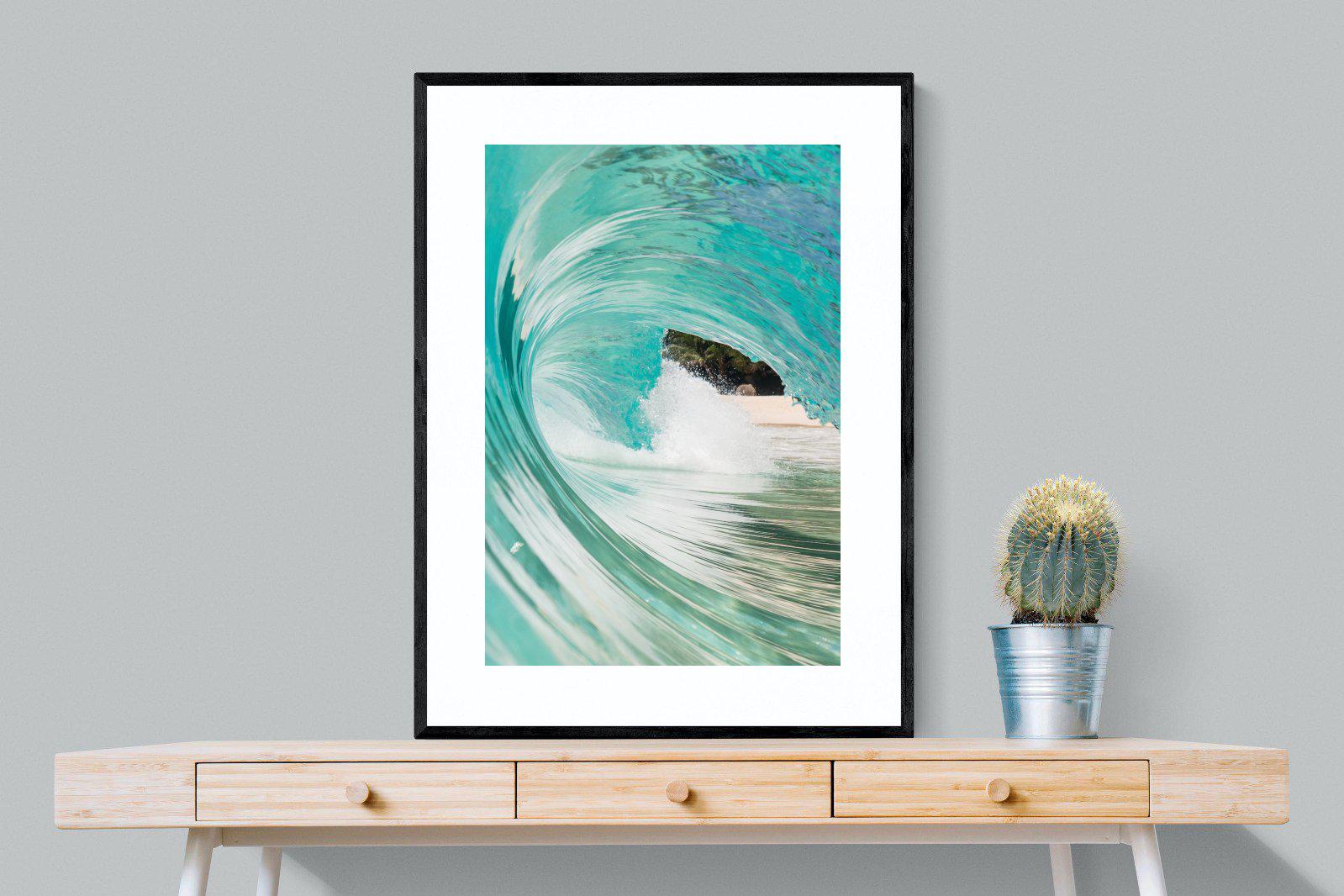 Heart of the Wave-Wall_Art-75 x 100cm-Framed Print-Black-Pixalot