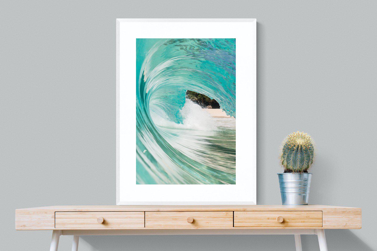 Heart of the Wave-Wall_Art-75 x 100cm-Framed Print-White-Pixalot