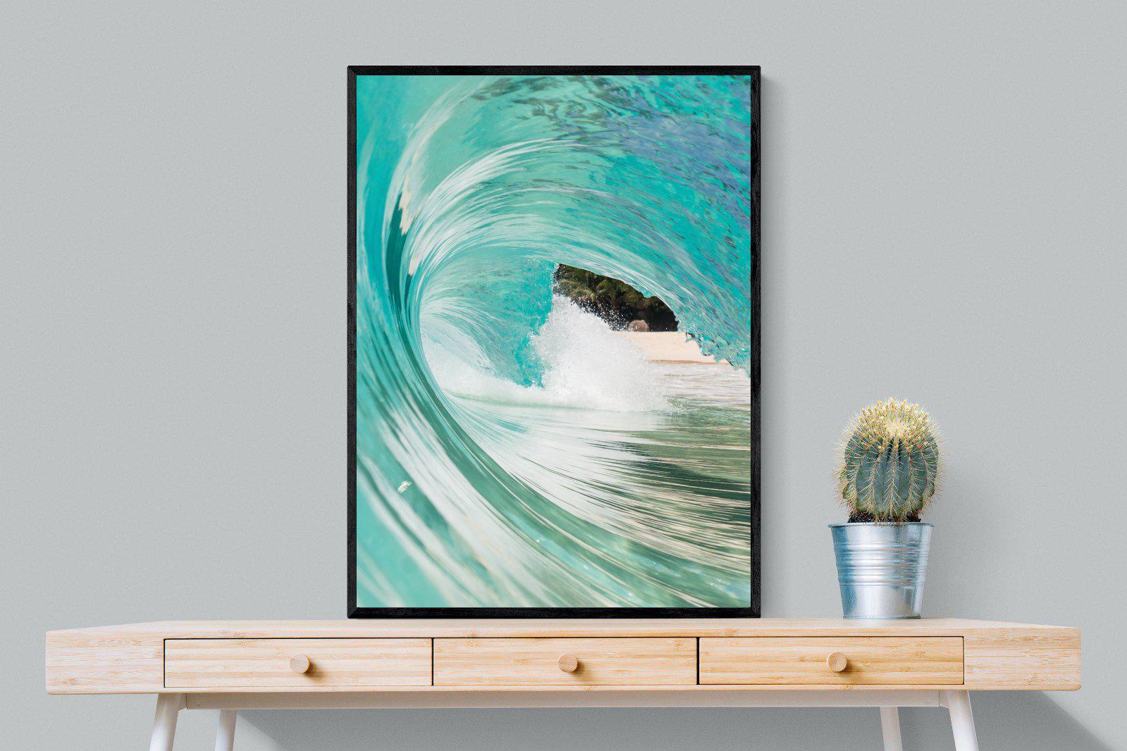 Heart of the Wave-Wall_Art-75 x 100cm-Mounted Canvas-Black-Pixalot
