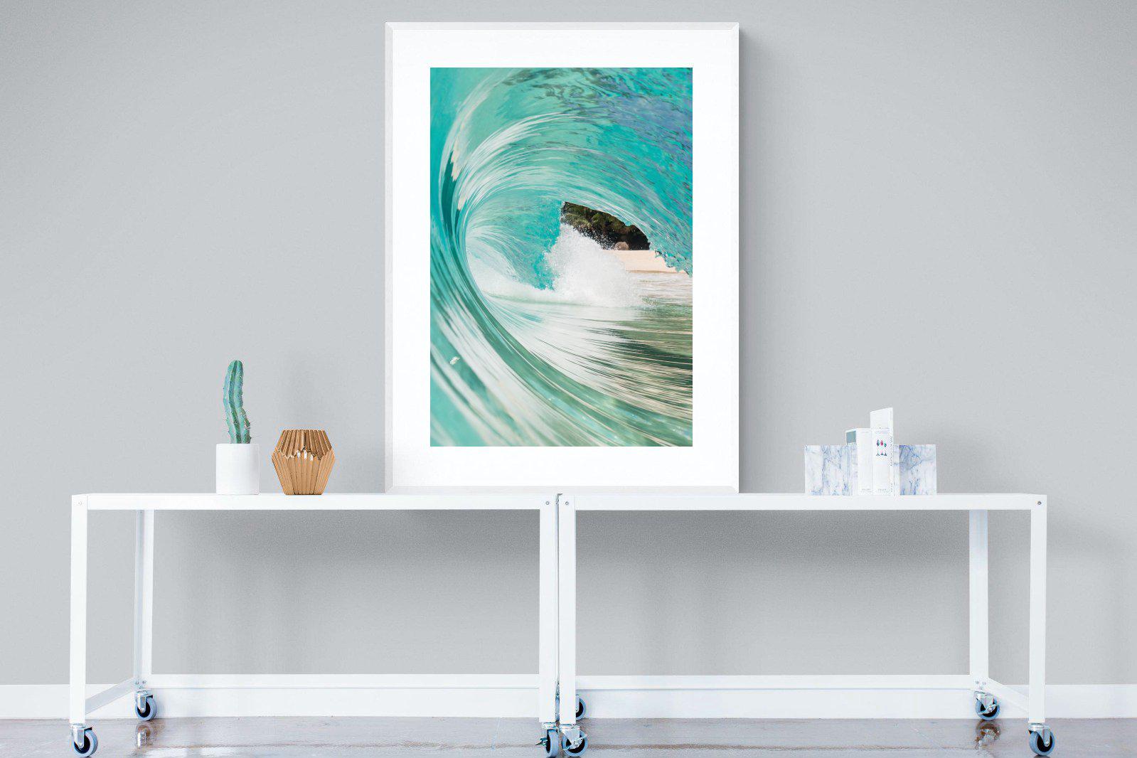 Heart of the Wave-Wall_Art-90 x 120cm-Framed Print-White-Pixalot
